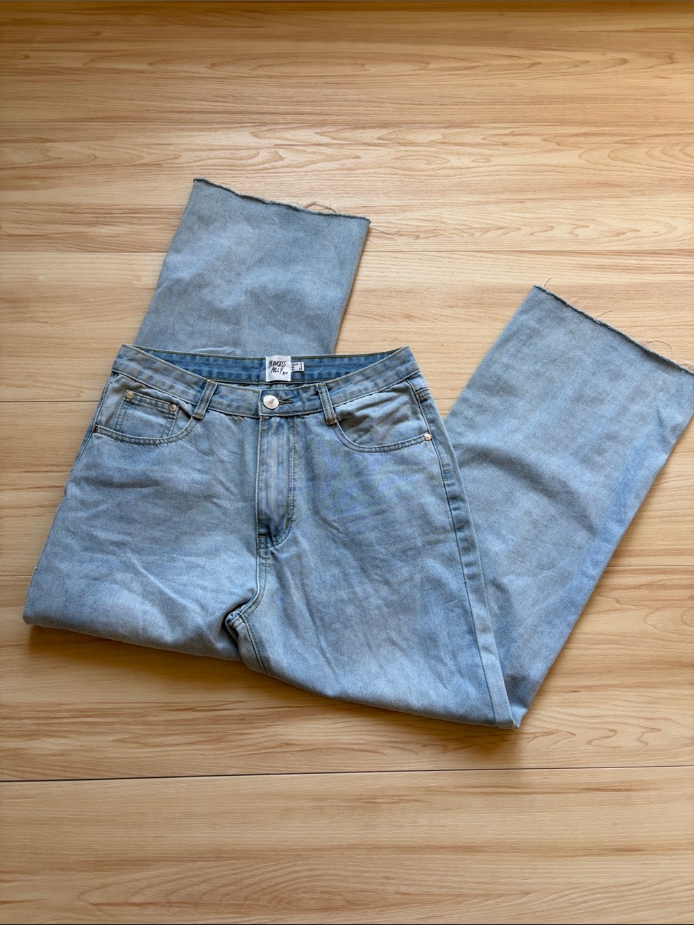 Princess Polly wide leg baggy Y2K Light Blue Women’s Jeans
